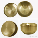 韓式304不鏽鋼雙層碗組-10.5cm-金色-4入, , large