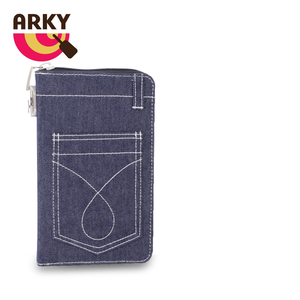 [桃品國際] ARKY 經典丹寧旅行防盜萬用百思包 藍色