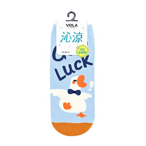 沁涼直版1/2襪-Luck鴨