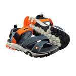 DIADORA迪亞多那 步行者兩棲涼鞋 男鞋 簡約素色 水陸兩用 插扣 魔鬼氈 耐用 減震 吸衝 柔軟 耐磨 灰桔 黑紅, , large