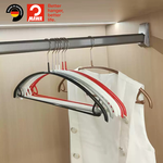【德國MAWA】德國原裝進口 無痕止滑 專業套裝衣架42cm 2入/白, , large