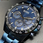 [星晴錶業]BOSS手錶,42mm,HB1513758寶藍色錶面寶藍錶殼寶藍精鋼錶帶款, , large