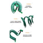 GS MALL 台灣製造 二組 25呎 EVA彈簧水管組 彈簧水管 伸縮水管 EVA水管 園藝水管 園藝沖水 洗車水管 水管, , large