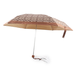 COACH CC Logo 滿版標誌環保材質迷你雨傘/焦糖色, , large