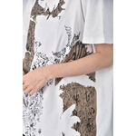 (L) united colors of benetton圖案白色短袖上衣二手衣, , large