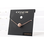 COACH 水鑽圓圈可調節手環/玫瑰金, , large