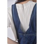 (XL) i jeans吊帶丹寧牛仔藍色長裙二手衣, , large