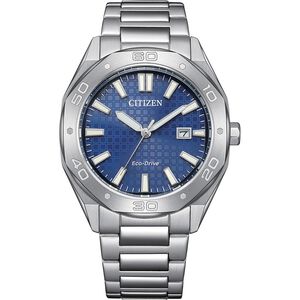 CITIZEN 星辰 光動能八角形格紋面手錶 BM7630-80L