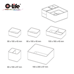 【O-Life】B-014堆疊收納盒-黑色款5件組, , large
