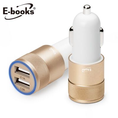 E-books B19車用3.1A USB鋁充(顏色隨機出貨)