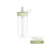 LL bubble tea water bottle 750ml, 俏皮開心果綠, large