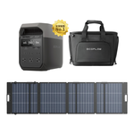 【固士特】EcoFlow DELTA 3 儲能電源＋專用收納包＋220W XT60i 雙面輕量便攜太陽能板, , large