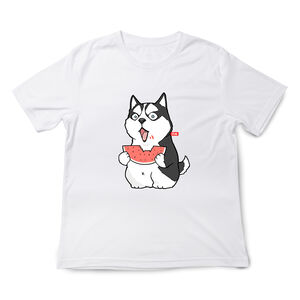 JZ TEE Husky - Eating Watermelon Graphic Tee