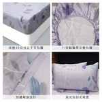 100%純天絲雙人四件式兩用被床包組, , large