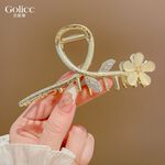 【Gulicc 】古莉可 髮夾 貓眼石花朵 精緻抓夾, , large