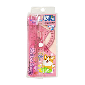 15cm Flexible Ruler Set &ndash; Pink