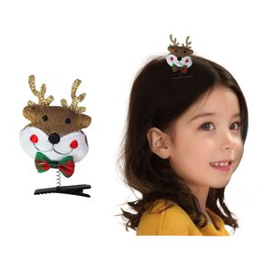 可愛亮蔥麋鹿髮夾