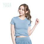 【AREX YOGA】 AS-7407 瑜珈服 女瑜珈衣 瑜珈短袖 女上衣 挖背上衣 冰絲衣 涼感衣 吸排衣 短袖上衣, , large