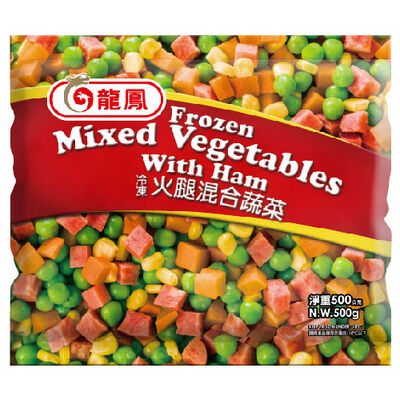 龍鳳冷凍蔬菜-火腿混蔬-500g