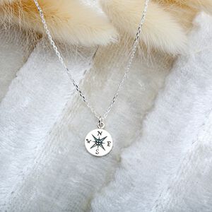 【Angel & Me】Lucky compass s925 sterling silver necklace birthday gift
