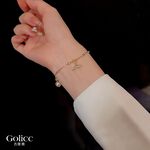 【Gulicc 】古莉可 手鍊 韓版魚尾鑲鑽珍珠手鍊, , large