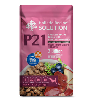 【拉拉寵物小舖】耐吉斯  P系列 狗飼料 凍乾填心糧  P21凍乾填心雞肉餐【全齡犬】4.5磅 專利益生菌添加 BC30