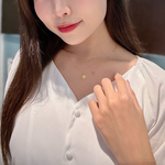 【TLH】黃金墜項鍊 純金999 小美人魚誕生石系列 約重0.02錢&plusmn;0.01, , large