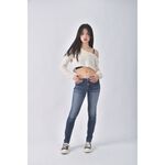 (M) uniqlo丹寧牛仔質感棉質藍色長褲二手衣, , large