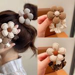 【Gulicc】古莉可 髮圈 可愛女孩 澎澎花朵蝴蝶結髮圈 2入, , large