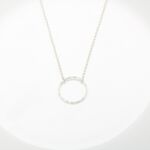 【Angel & Me】Simple hammered circle s925 sterling silver necklace birthday gift, , large