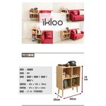 【H&R安室家】田字方塊四格木質櫃-LCF01, , large