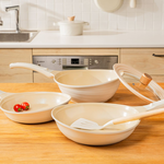 【Korea King】Colormic Ceremic Coated Non-Stick Asian Wok 26cm, , large