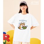 JZ TEE Greedy Orange Cat Graphic Tee, , large