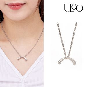 ULOO Glimmer 流光弧形吊墜項鍊-銀色 UN4002720