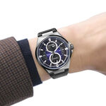CITIZEN 星辰 鈦金屬 光動能三重日曆月相手錶-紫/42mm BU0066-11W, , large