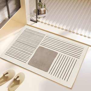 Nano suede soft diatomaceous earth water-absorbent anti-slip floor mat