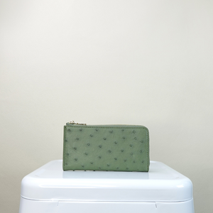 【M2nd】 Ostrich Slim Zip Wallet