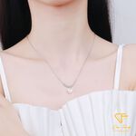 【CF鑽飾】項鍊 天然淡水珍珠X莫桑鑽《藏韻》8mmx36分, , large