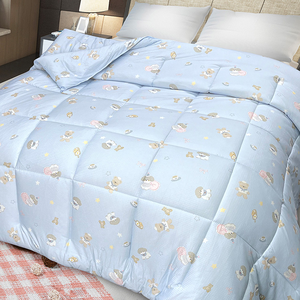 【多利寶寢具】INDIAN_緹花針織雲朵棉可水洗雙人四季被-動物派對