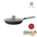 【JIA品家】家嚐 德國晶鑽不沾鍋 平底煎鍋28cm 莫蘭迪綠, , large