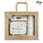 【Citron】頂級餐具禮盒(甜美櫻桃-點心盒+矽膠提把三層保溫瓶_350ml+兒童餐具四件組_浪漫粉), , large