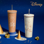 Disney Mickey Mouse Starry Night 304 Stainless Steel Vacuum Insulated Straw Travel Mug 700ml - Khaki, , large