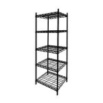 KIWISH 46x40x180H Black 5-Tier Wire Shelving Unit | Heavy Duty Metal Storage Rack | Made in Taiwan, Free Shipping, , large