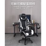 【AOTTO】自由調節升降可後躺擱腳電競椅-男神黑 (KOC-07FW), , large