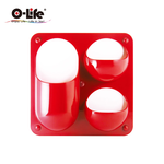 【O-Life】Magnetic wall-mounted storage model C red, , large