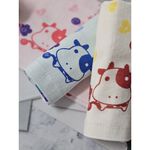[凱美棉業] 8入組 隨機出色 MIT台灣製 可愛半棉半紗兒童毛巾-哞哞牛款  純棉柔軟 舒適吸水, , large