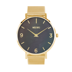 [MEDOTA] CERES Series natural mother-of-pearl ladies watch-Gold / ES-12704 stainless steel strap