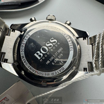 [星晴錶業]BOSS手錶,44mm,HB1513630寶藍色錶面銀錶殼銀色精鋼錶帶款, , large