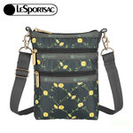 LeSportsac 3 Zip Crossbody 三層拉鍊斜背包 手機包 送禮-綠野雛菊, , large