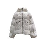 TOORDER白色特殊紋理短版拉克蘭袖羽絨外套, , large